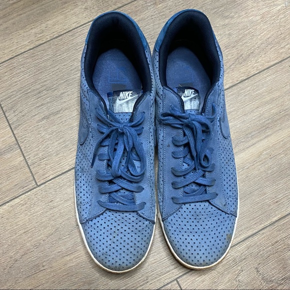 NIKE men’s blue suede Tennis Classic Ultra QS sneakers 12.5 ocean fog blue - Picture 2 of 13